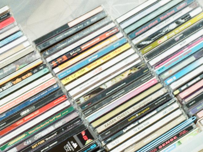 A photo of some of the CDs in my collection.